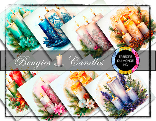 Chandelles - Image numérique solo haute résolution - Usage commercial et perso
